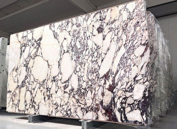 Handmade Rectangular Calacatta Viola Marble Table Top | Dining Table | (Customisable)