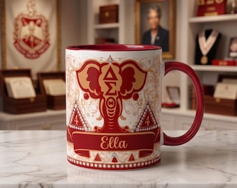 Personalized Sigma Delta Theta Coffee Mug, Custom Name Cup