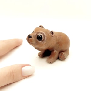 Brown Bear Figure - Polymer clay bear figurine - Bear clay animal - Animal totem