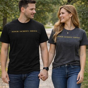 Military Tribute T-Shirt • Honor Sacrifice Service, Veteran Gift image 2