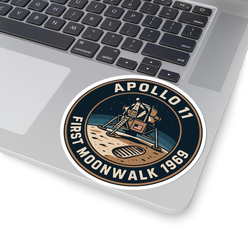 Apollo 11 Moonwalk Vinyl Sticker | Retro NASA Lunar Decal - Etsy