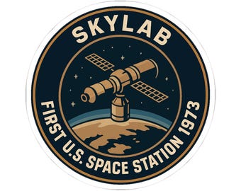 Skylab 1973 Vinyl Sticker | First U.S. Space Station NASA Patch