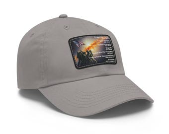 US Manned Space Programs Timeline Dad Hat with Leather Patch | Mercury to Artemis