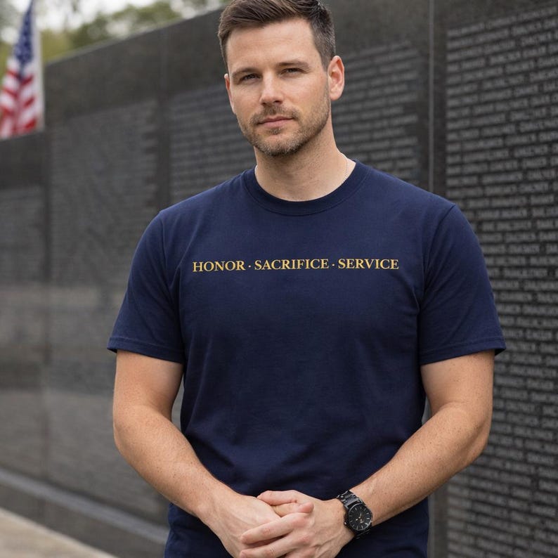 Military Tribute T-Shirt • Honor Sacrifice Service, Veteran Gift image 1