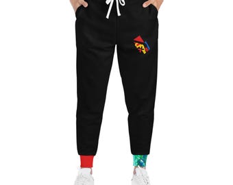 Athletic Joggers | "Abstractions" Collection by Pux - Black