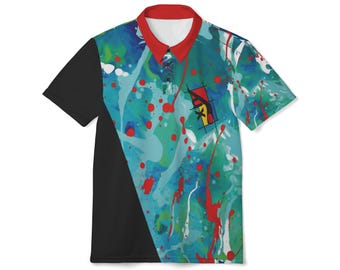 Polo Shirt | "Abstractions" Collection by Pux - Black