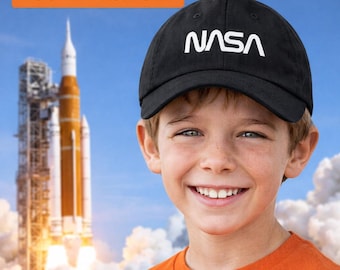 Youth NASA Worm Logo Cap | Personalized Space Explorer Hat