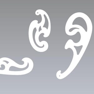 Set of 3 French Curves Digital CNC files for download