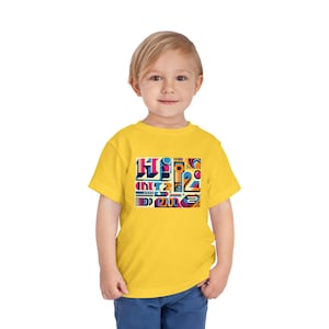 Farbenfrohes Kleinkind-Grafik-T-Shirt: Spaß-Kinder-Sommer-Shirt