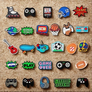 27pcs Game Series Shoe Charms for Clogs Sandals, Cute Gamer Shoe Decorations, Fun Accessories Gift for Teens, Men, Women, Adults