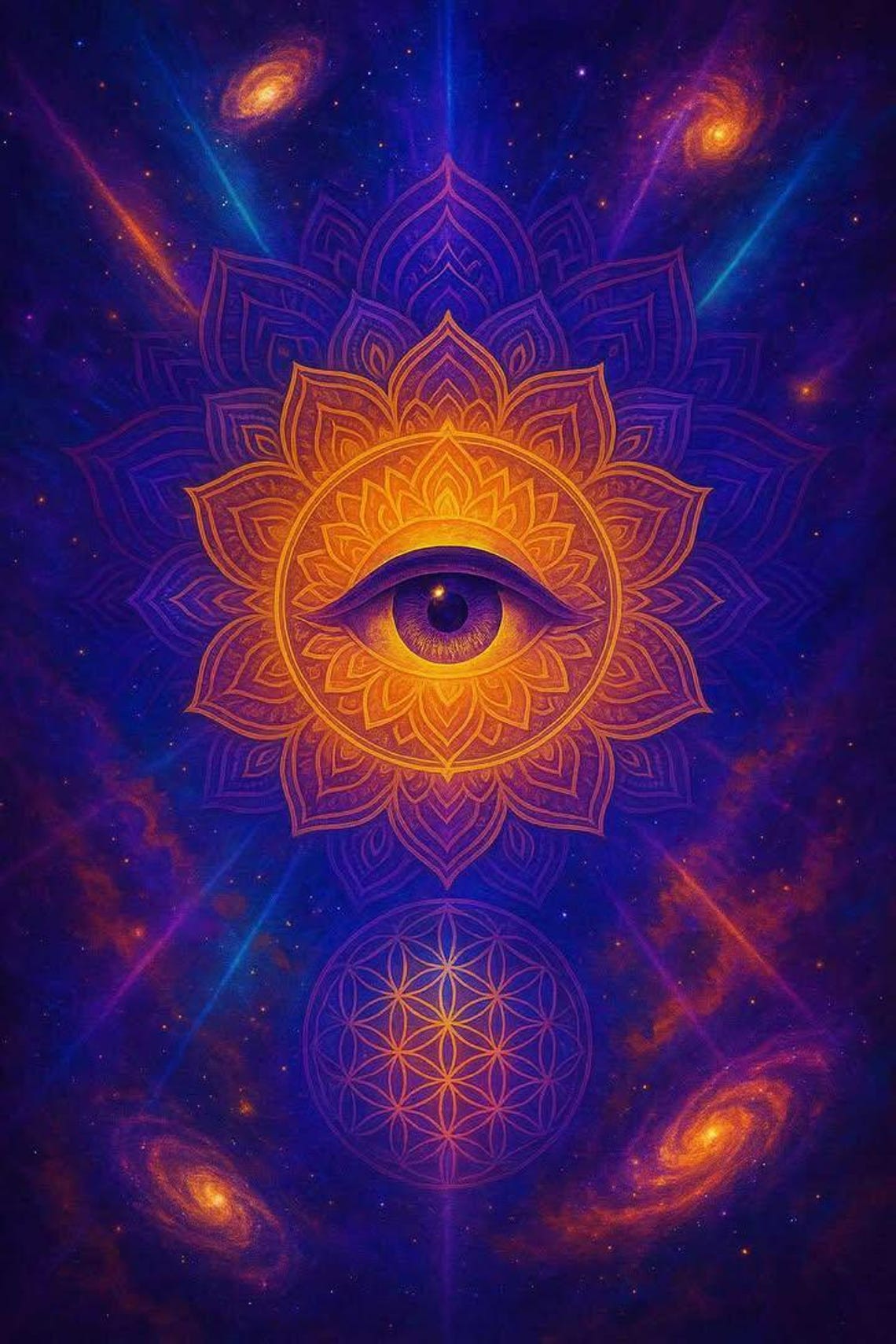 Mandala Third Eye Digital Print - Etsy