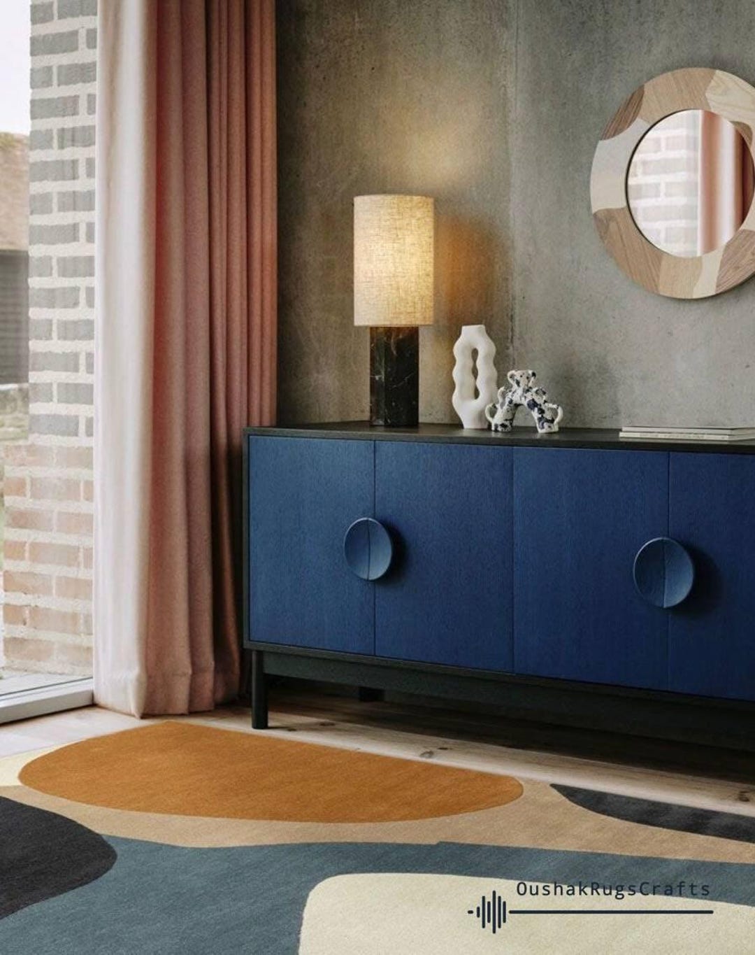 Modern Abstract Hand-tufted Wool Rug | Multicolor Area Carpet ...