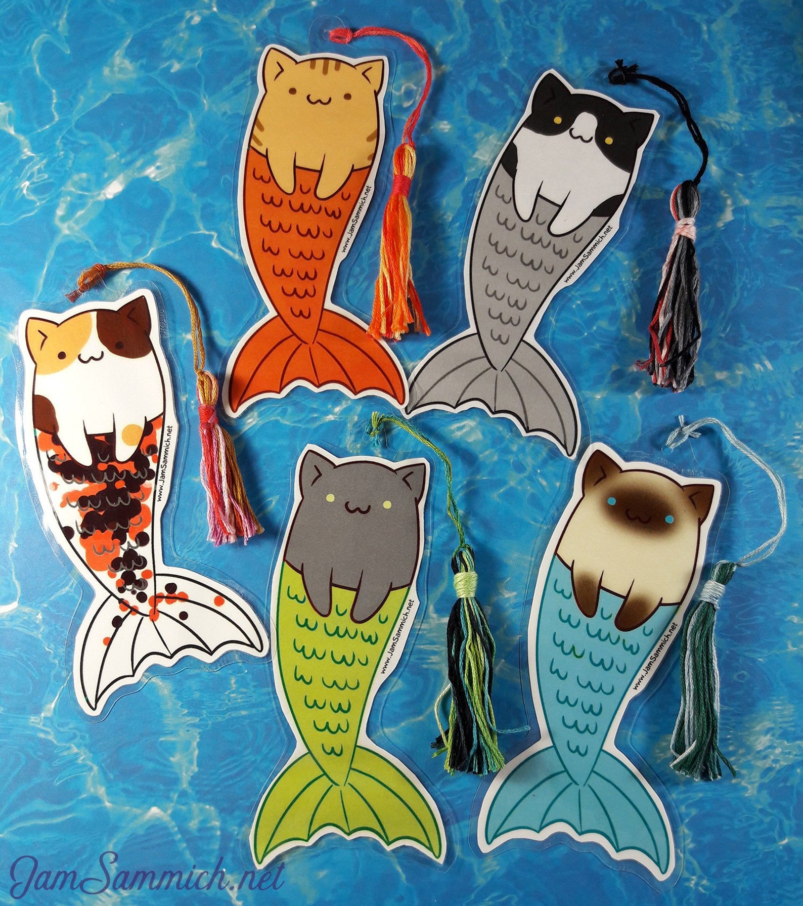 Mewmaids - Mermaid Cat Bookmarks