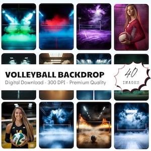 Volleyball Digital Backdrops, Perfect As Sports Background For Volleyball Poster & Volleyball Banner, Volleyball Team Photos
