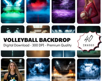 Volleyball Digital Backdrops, Perfect As Sports Background For Volleyball Poster & Volleyball Banner, Volleyball Team Photos