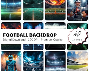 Paquete de fondos de fútbol, fondos digitales para fotografía deportiva, superposición de fútbol con rayos, fondo de Photoshop con humo y luces