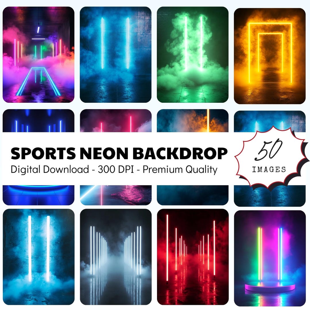 Sports Neon Light Backdrop, Stadium Neon Backdrop, Field Light Effects ...