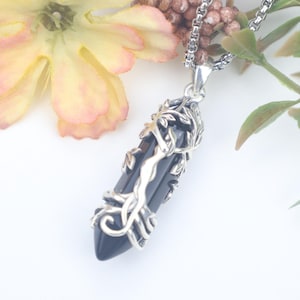 Tree of Life Necklace – 925 Sterling Silver Healing Crystal Pendant – Spiritual Jewelry Gift for Men & Women – Wiccan Pagan Symbol