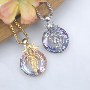 Hecate Triple Moon Necklace: 925 Sterling Silver Wiccan Goddess Pendant