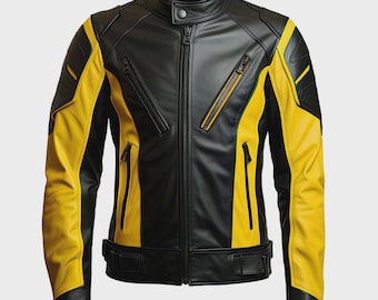 Men's Yellow Leather Jacket | Men's Black Leather Jacket | Men's Leather Jacket
