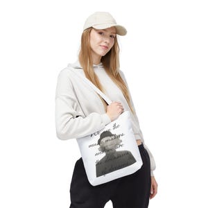 Dream Inspirational Quote Tote Bag, Music Lovers Gift, Dreamers Canvas Bag, Unique AOP Design, Stylish Shoulder Bag