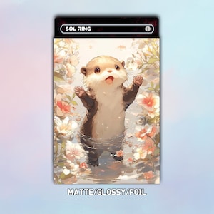 otter card sleeves MTG Card Sleeves,kawaii Cute Otter Card Sleeves,mtg Accessories,gift for  Game Enthusiasts,top Quality Magic Sleeves,mtg Gamer Gift