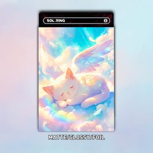 Fundas para cartas MTG, fundas para cartas de Ángel Blanco, accesorios MTG, protección para cartas valiosas, regalo para entusiastas de los juegos, funda mágica de alta calidad