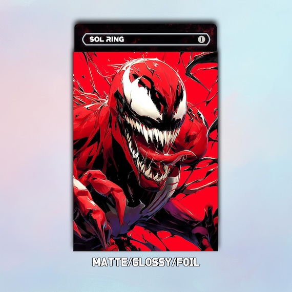 venom card sleeves Marvel: VS Carnage art packaging with a retractable hanger. Gamegenic Marvel Champions The Card