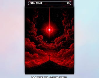 MTG Card Sleeves,Scarlet Holy Radiance Card Sleeves,MTG Accessories,Gift for Game Enthusiasts,top Quality and Detailed Magic Sleeves