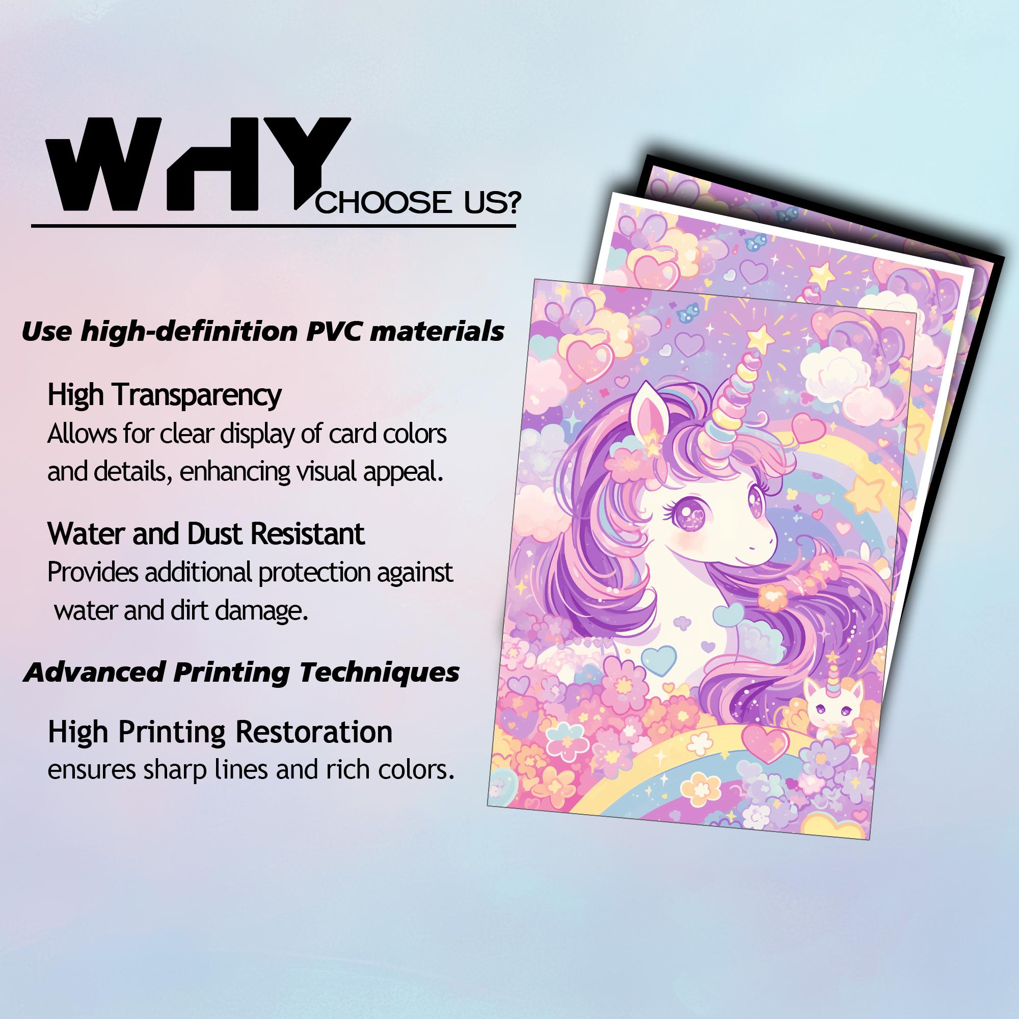 unicorn card sleeves 500 (Blue) Trading - - Perfect Fit or you just think they look stylish MTG Card Sleeves,cute Unicorn Card