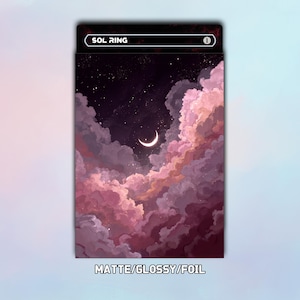 Dreamy Pink Purple Moon Clouds MTG Card Sleeves,Gift for Game Enthusiasts,Top Quality Magic Card Sleeves, Accessories to protect your deck