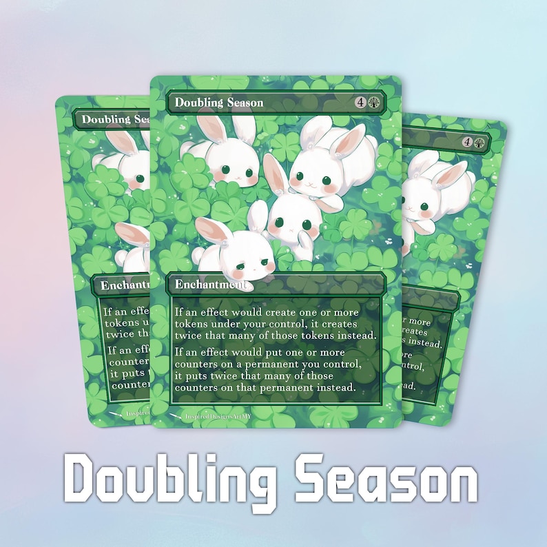 Doubling Season Proxy (3 Cards) Cards, Full Art Card - Etsy