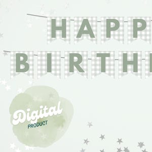 Little Bear Birthday Happy Birthday Banner | Personalized Printable Party Sign | Editable Bear Theme Sign for 1st or 2nd Birthday | Bunting
