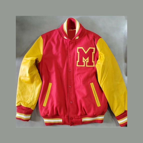 Thriller Michael Jackson Varsity Jacket: Wool & Faux Leather