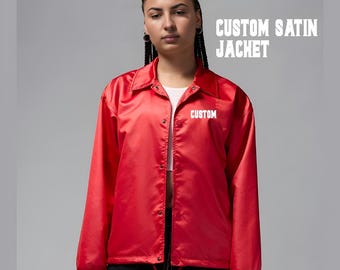 Custom Satin Bomber Jacket: Personalized Varsity Style, Raglan Sleeve