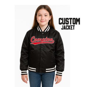 Custom Satin Bomber Jacket: Personalized Varsity Letterman Jacket