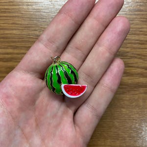 Watermelon Brooch: Handmade Enamel Summer Fashion Pin