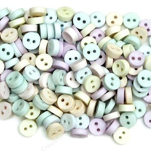 6mmMini Plastic Muticolor Buttons/Two Holes Buttons/Sewing Supplies/Doll Making/Novelty Buttons/Kids craft supplies/Scrapbooking/card making