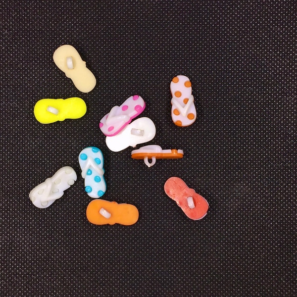 Sandals Multicolor Plastic Novelty Buttons/Self Shank Buttons/DIY Sewing craft Supplies/Mix Feet Buttons/Cake Decoration/Doll Making