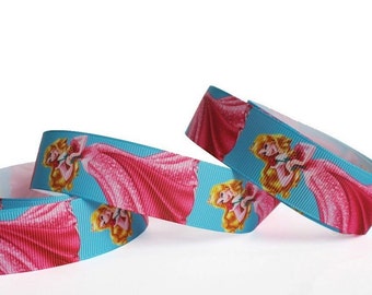 Disney Princess Prom Dress Grosgrain Ribbon 1"(25 mm)/Cinderella/Aurora/SnowWhite/Jazmine/Party Supplies/card making/Hair Craft supplies