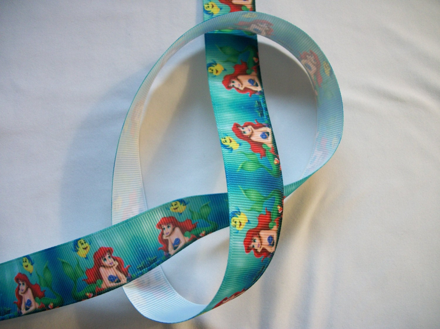 Mermaid Ariel Printed Grosgrain Ribbon 7/8 
