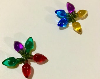 Miniature Christmas Light Buttons Novelty Plastic Buttons/DIY Sewing supplies/Party Supplies /Kids craft supplies/Dress it up collection