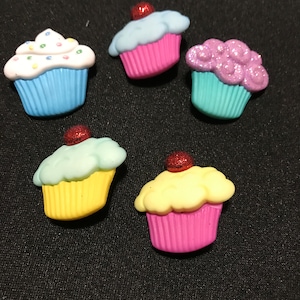 Cupcakes Novedad Botones de plástico / Suministros de costura / Suministros de manualidades de bricolaje / Vestirlo / Suministros para fiestas / plástico / Toppers de cupcakes / Decoraciones de pasteles