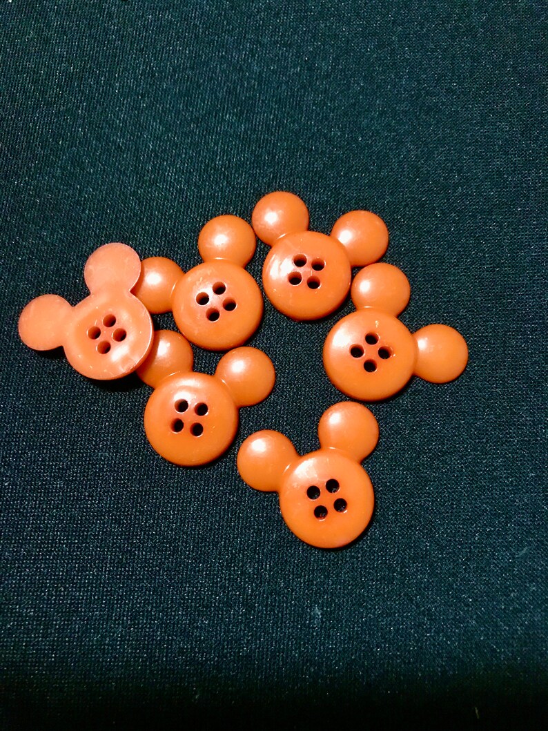 Mickey Mouse Plastic Novelty Buttons/ Disney Four Holes Etsy