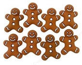 Pan de jengibre con galletas de ajuste blanco Plastic Novelty Buttons/DIY Kids Suministros de costura/Suministros de Navidad/Fabricación de muñecas/Cupcake Toppers