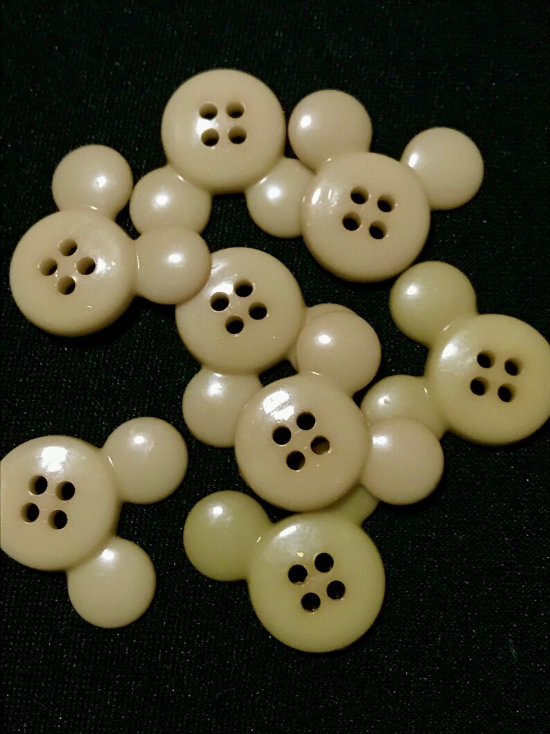 Mickey Mouse Plastic Novelty Buttons/ Disney Four Holes Etsy