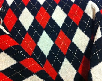 Black and Red Crepe Knit Fabric / Sewing Craft Supplies /Apparel Fabric /Suitable for Cardigans