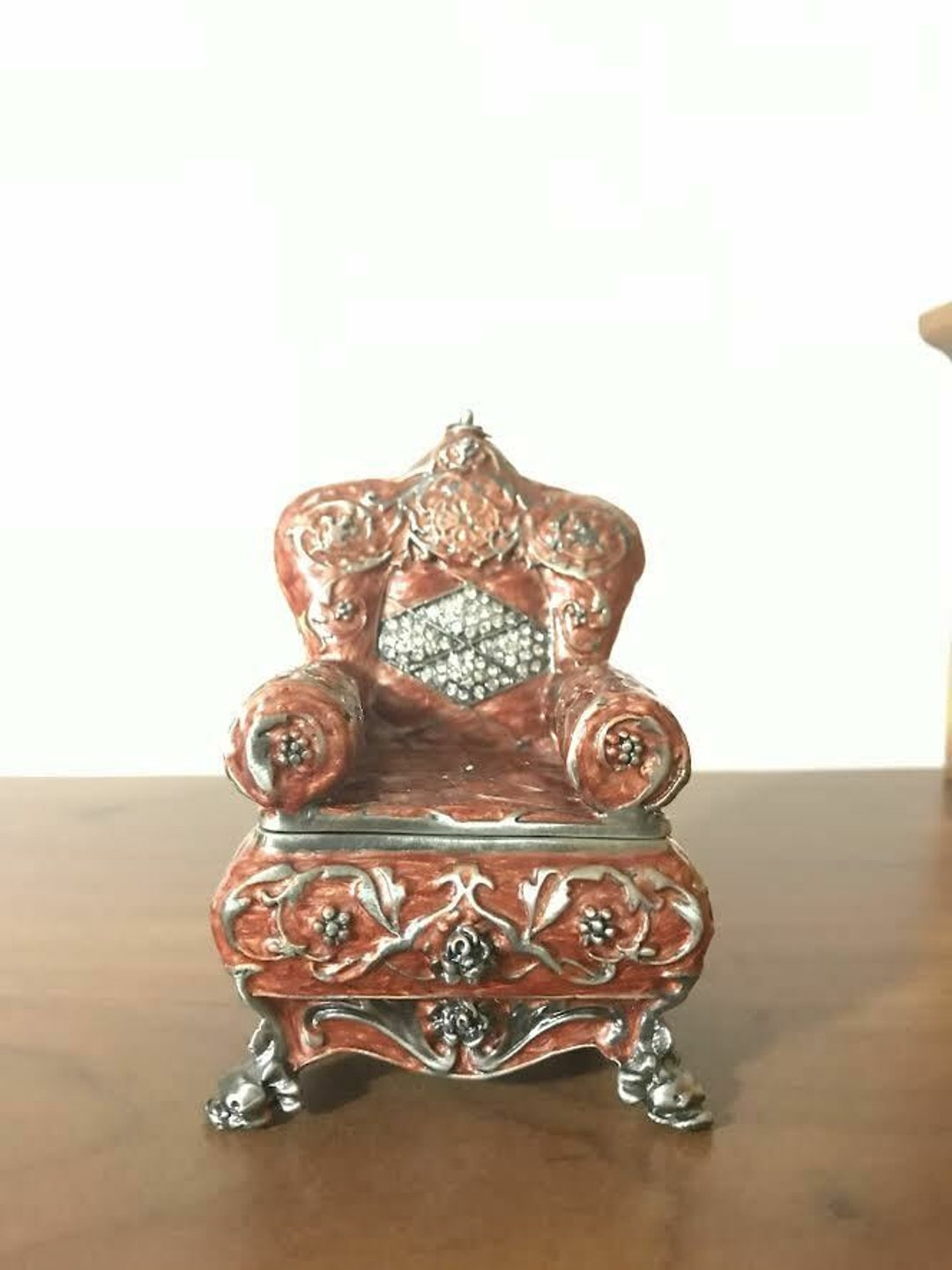 Victorian Style Miniature Chair Jewelry Box Tray/jewelry Metal Etsy