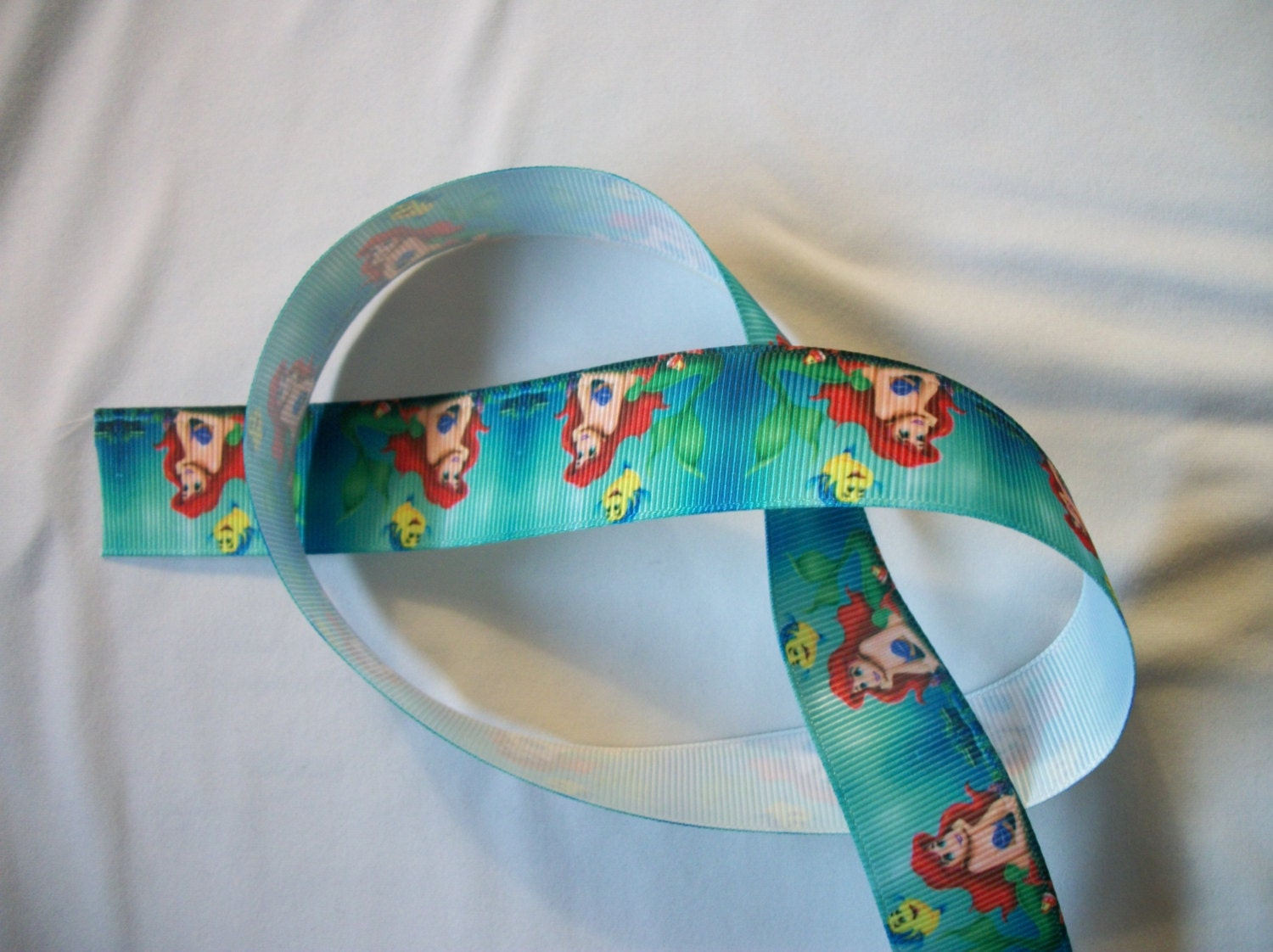 Mermaid Ariel Printed Grosgrain Ribbon 7/8 