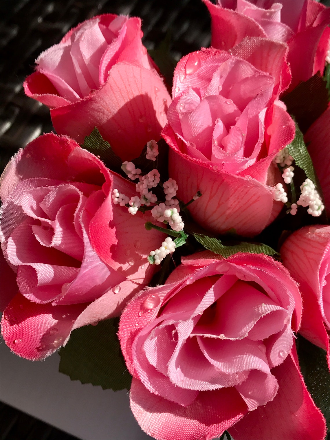 Pink Silk Floral Arrangement/pink Roses Floral Etsy